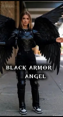 AI Black Armor Angel
