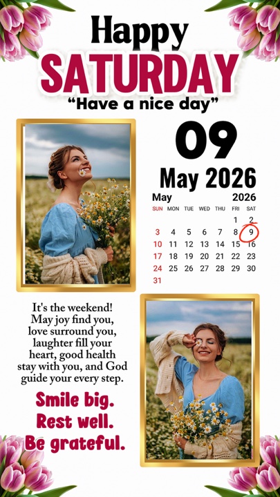 Saturday 9 May 2026