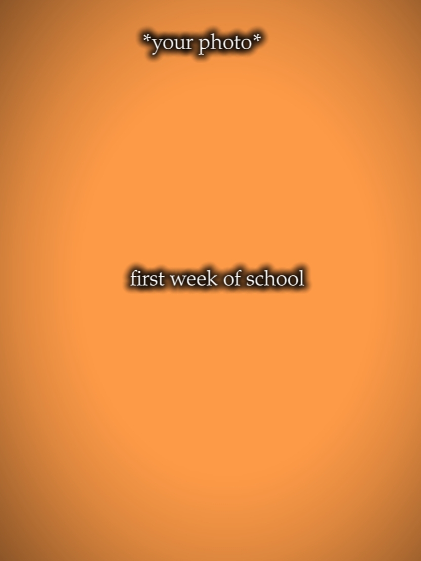 first week of school