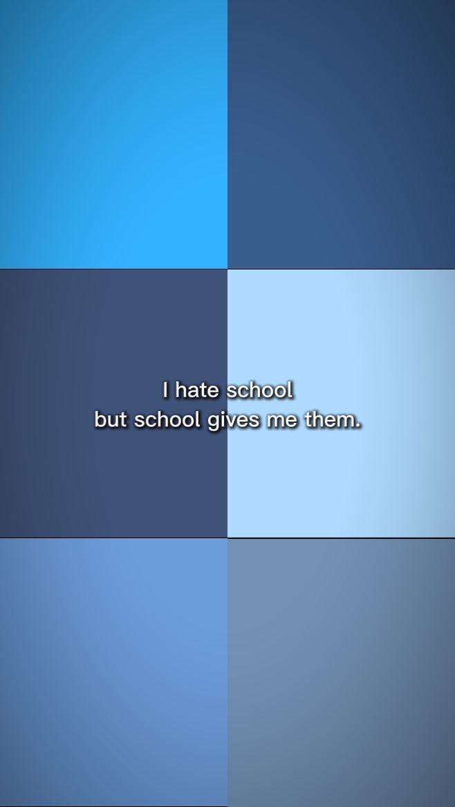 I hate school but