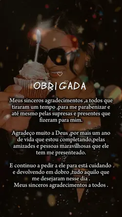 Obrigada a todos 