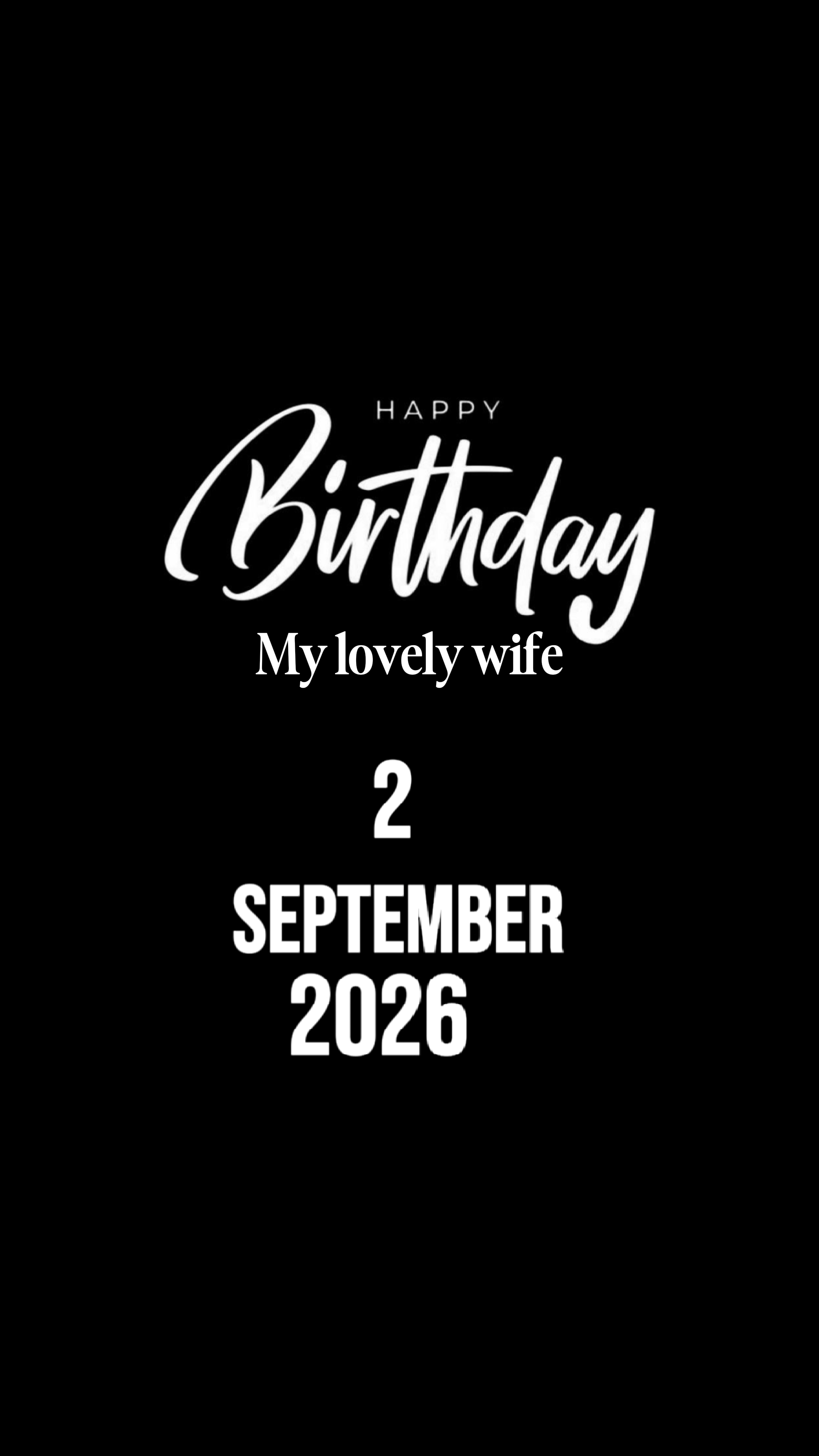HBD WIFE 2 SEPTEMBER