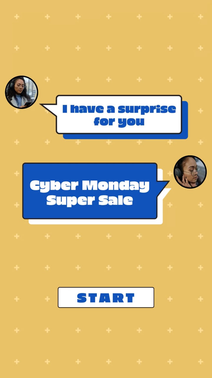 Modèle commercial des écouteurs Cyber Monday dans le style d'interface utilisateur