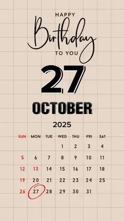 Hbd 27 october 2025