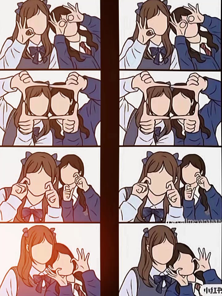 pose foto bestie