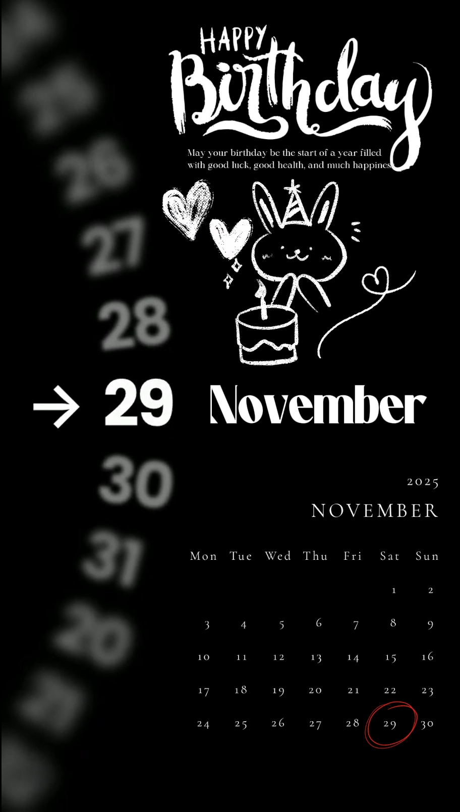 Selamat ulang tahun 29Nov