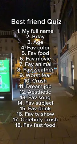 Best Friend quiz
