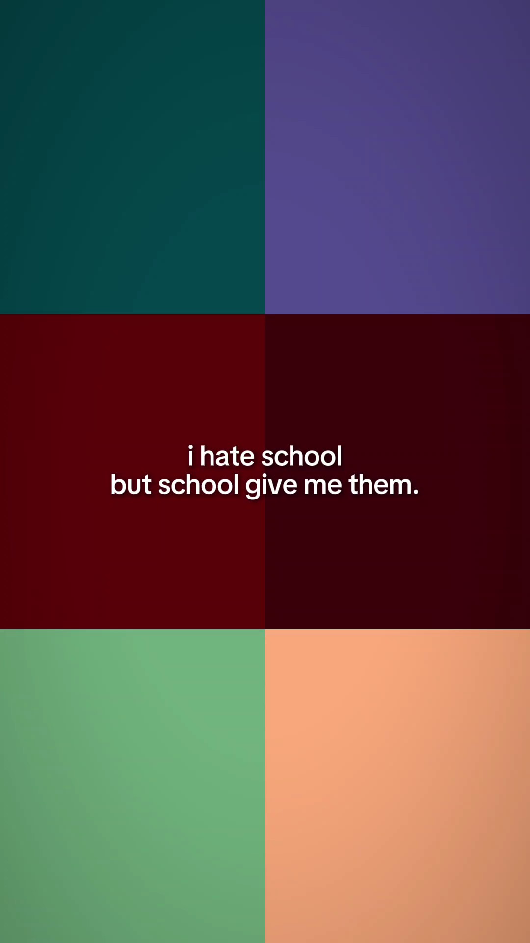 i hate school but