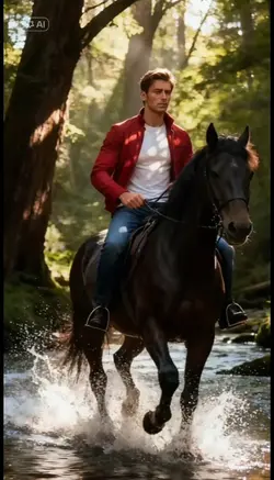 Riding a horse