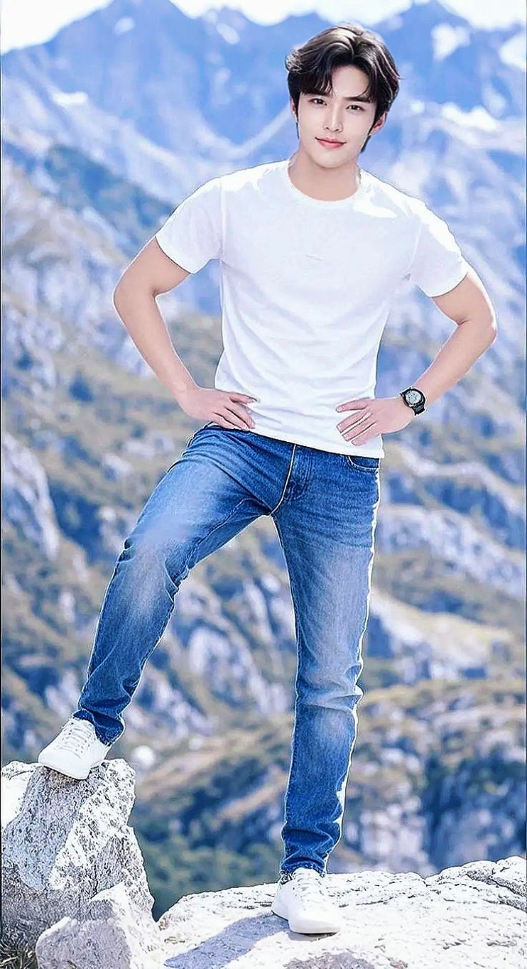 Kaos e jeans simples