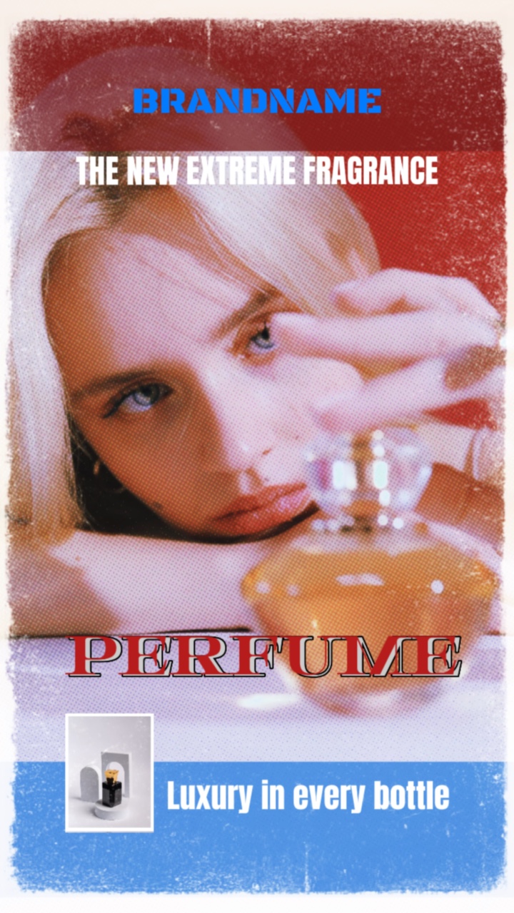 Template iklan parfum dalam gaya Tiktok