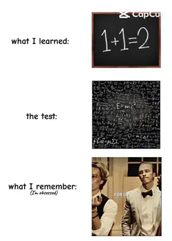 what I learned vs..