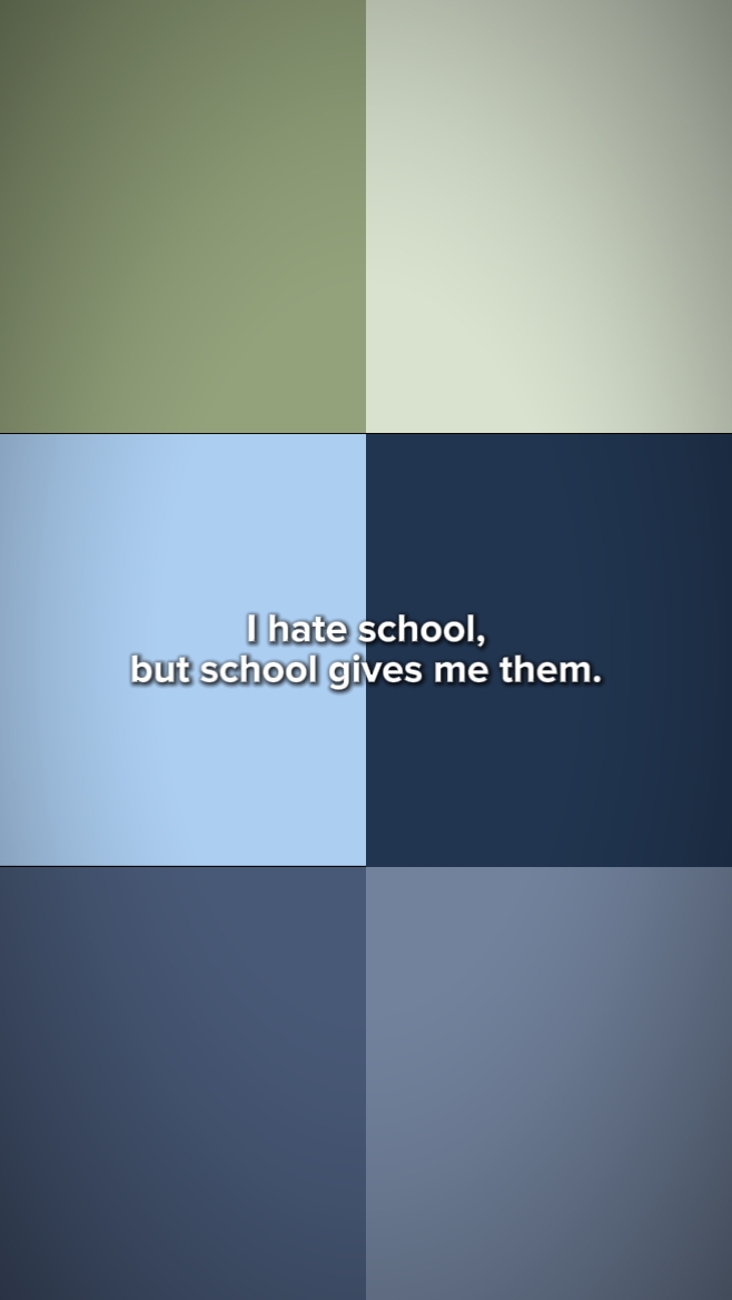 I hate school but