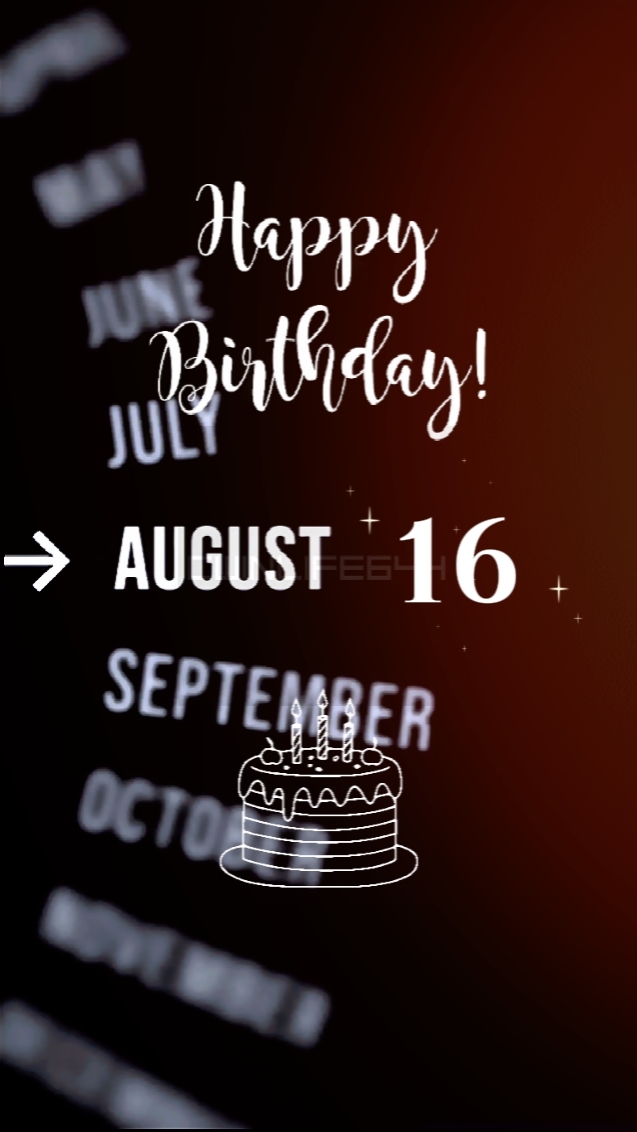 16 August Birthday