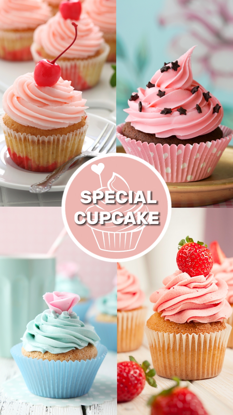 Iklan kreatif cupcake C2B menampilkan Case Gaya TikTok