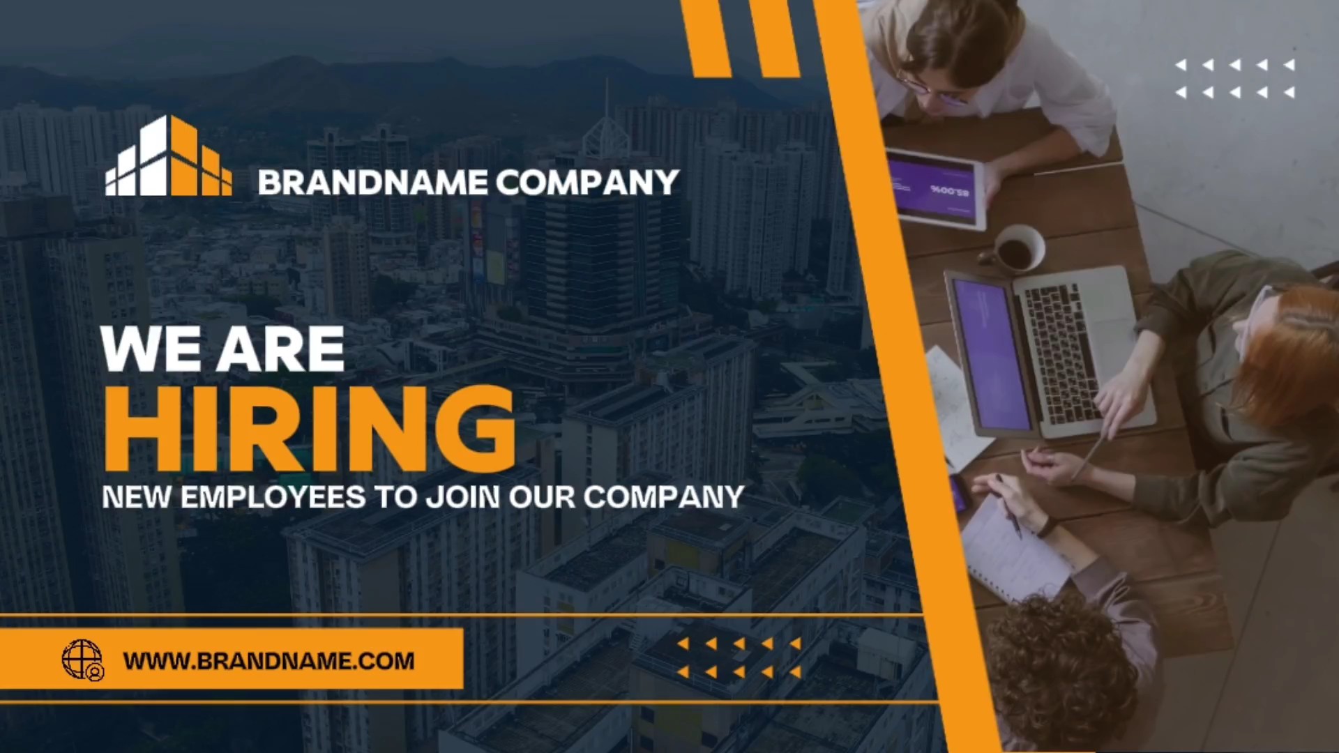 Template Perekrutan Karyawan Gaya Bisnis Video YouTube
