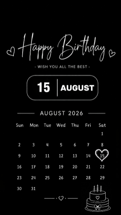 HBD BABY GIRL 15 AUG