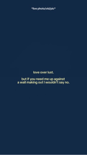Love over lust