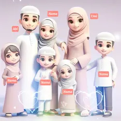 3d keluarga animasi