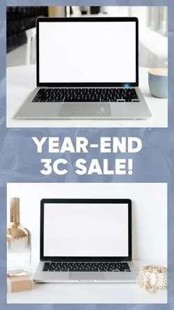 Laptop Product Display Year End Sales