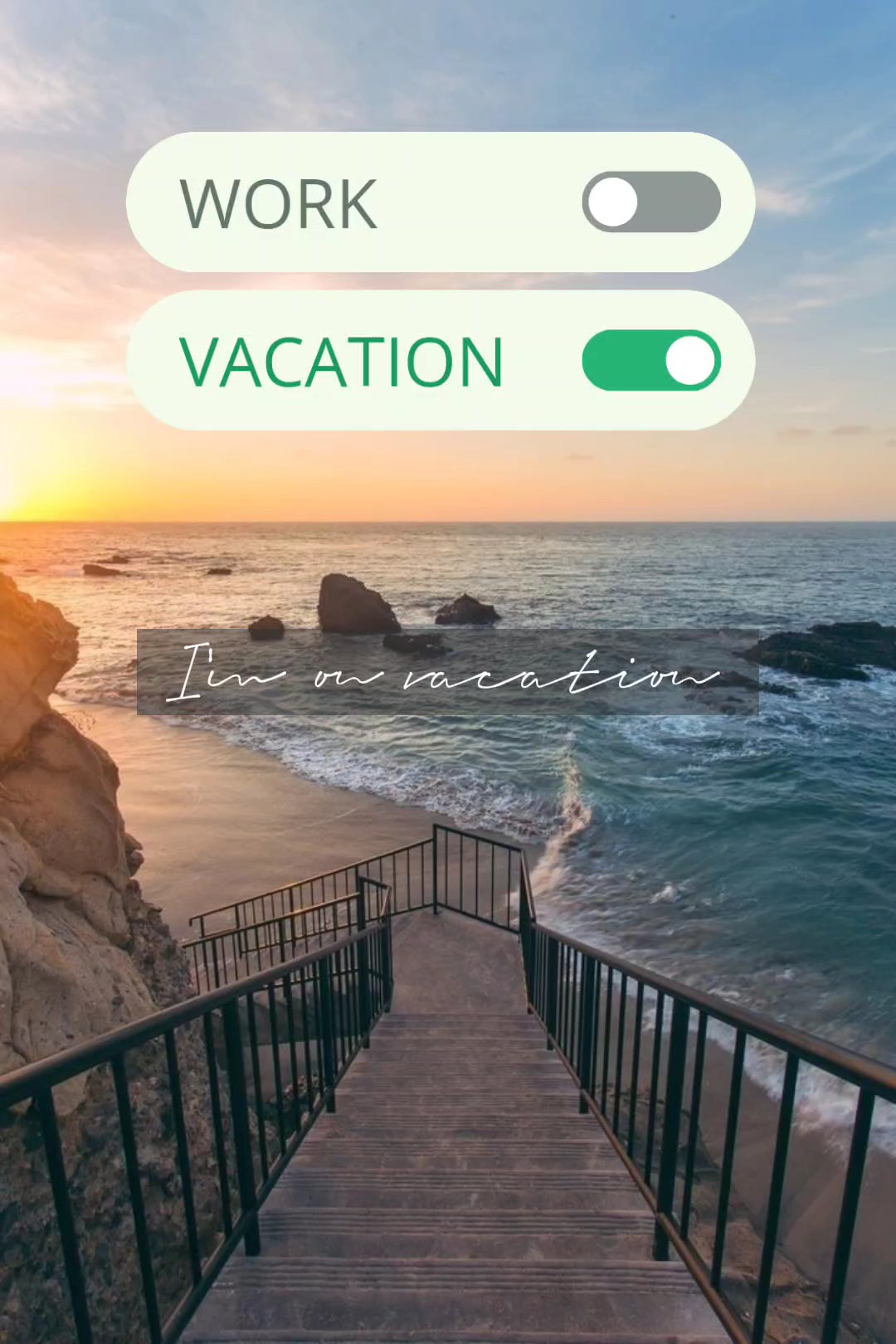 Ich bin im Urlaub