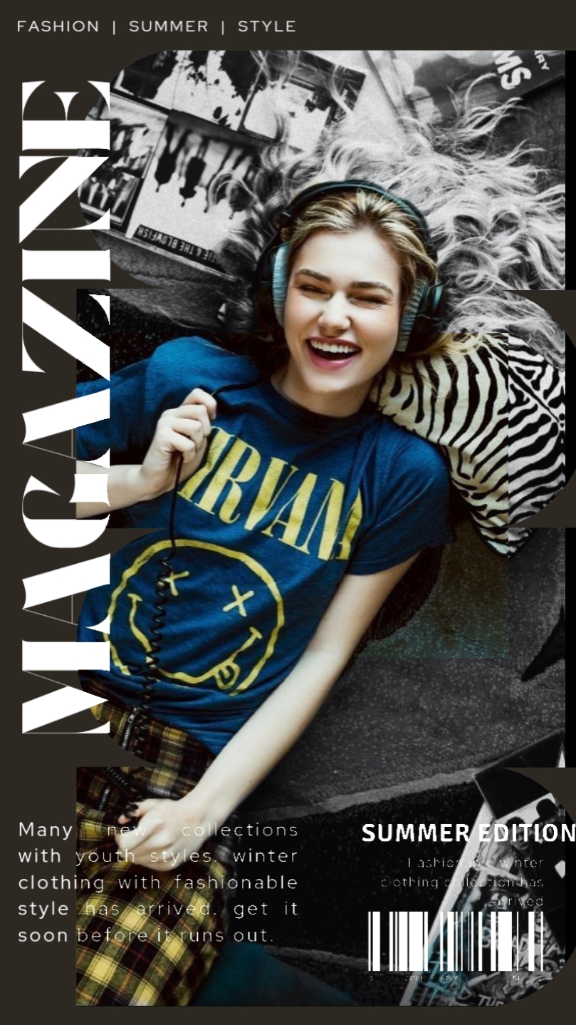 Estilo de revista para selfies