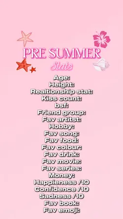 Pre summer stats