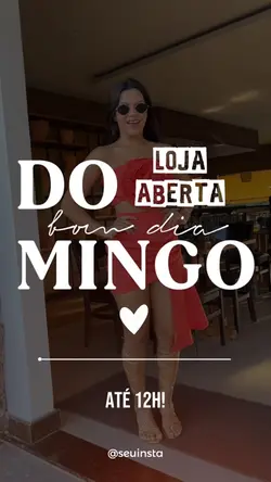 Domingo loja aberta