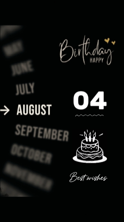 04 AUGUST BIRTHDAY