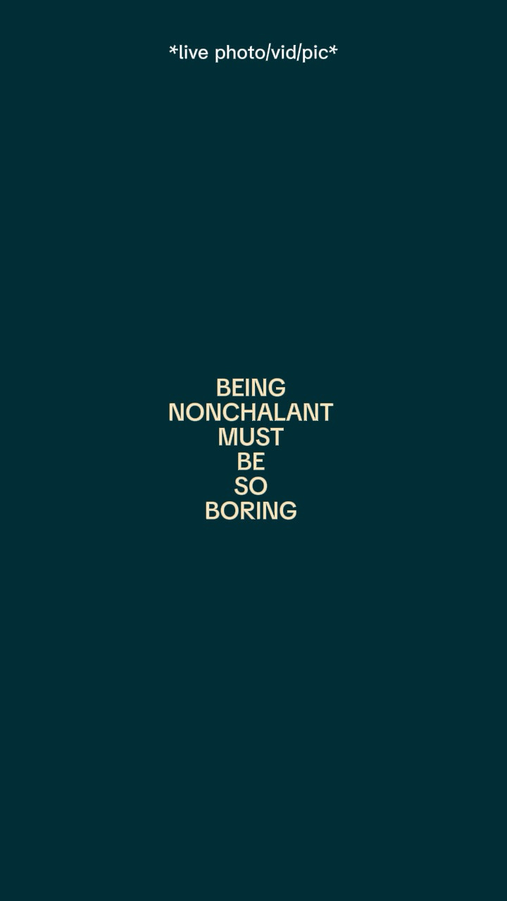 Beingnonchalantmust
