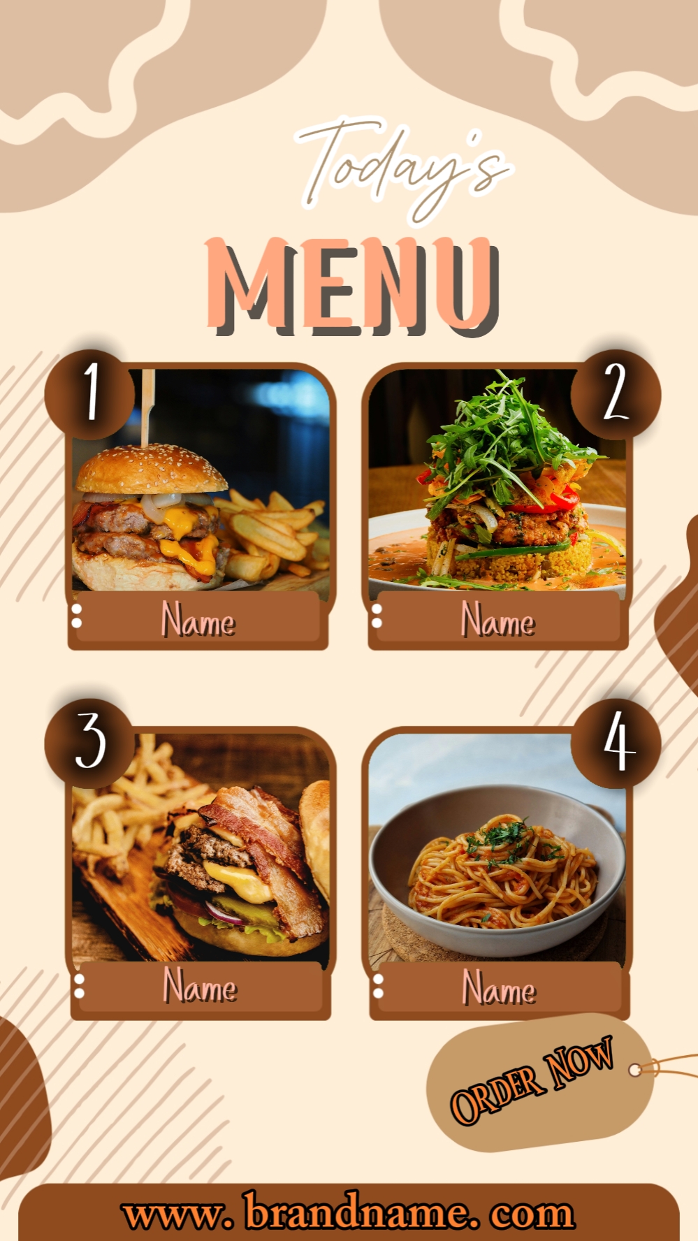 Menú Comida Estética