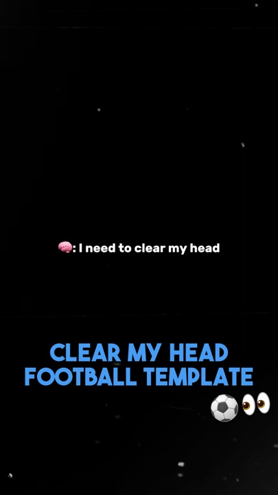 Clear my head⚽️👀