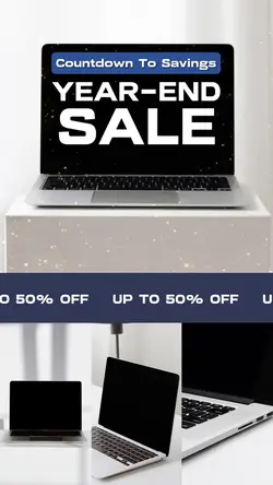 Laptop Product Display Year End Sales