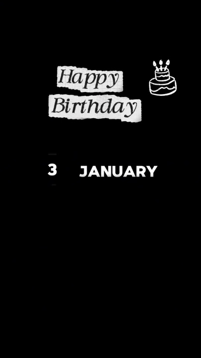 HBD 03 JANUARY