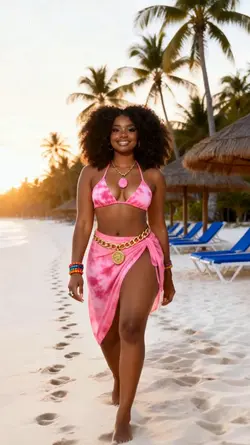 moda praia rosa