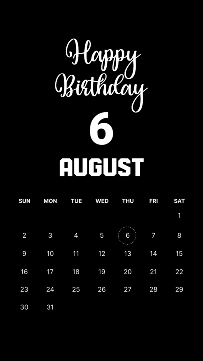 ULANG TAHUN 6 AGUSTUS