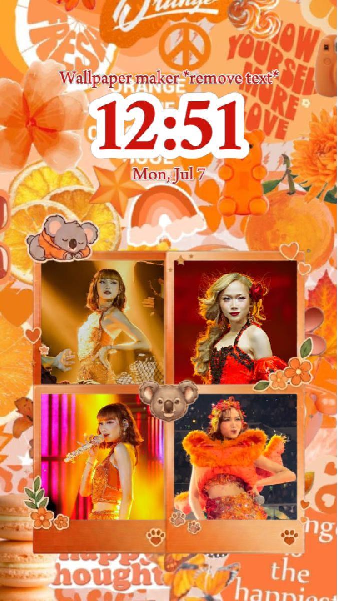 주황색 벽지 