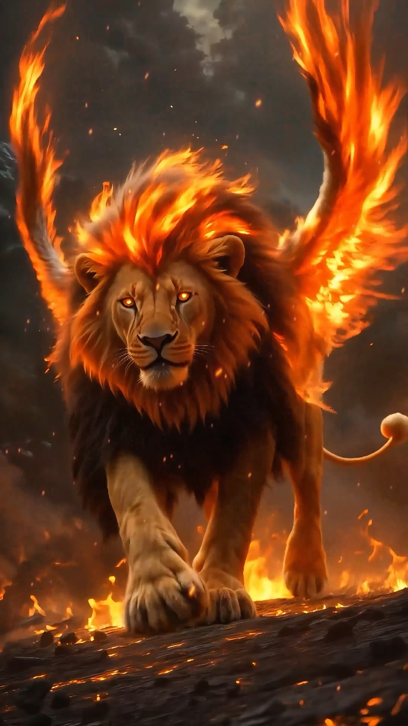 Lion With wings Fire