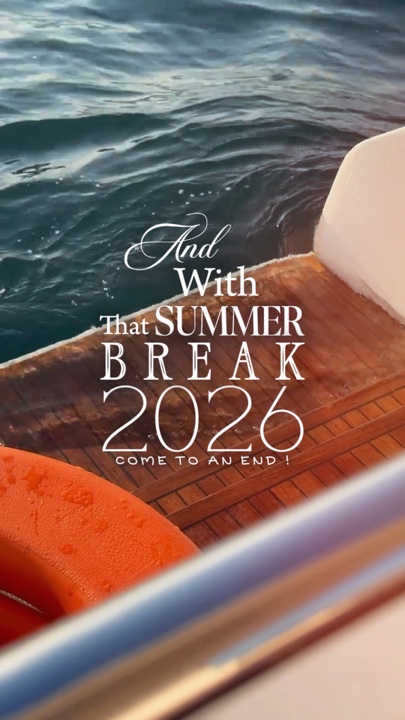 End of summer break 