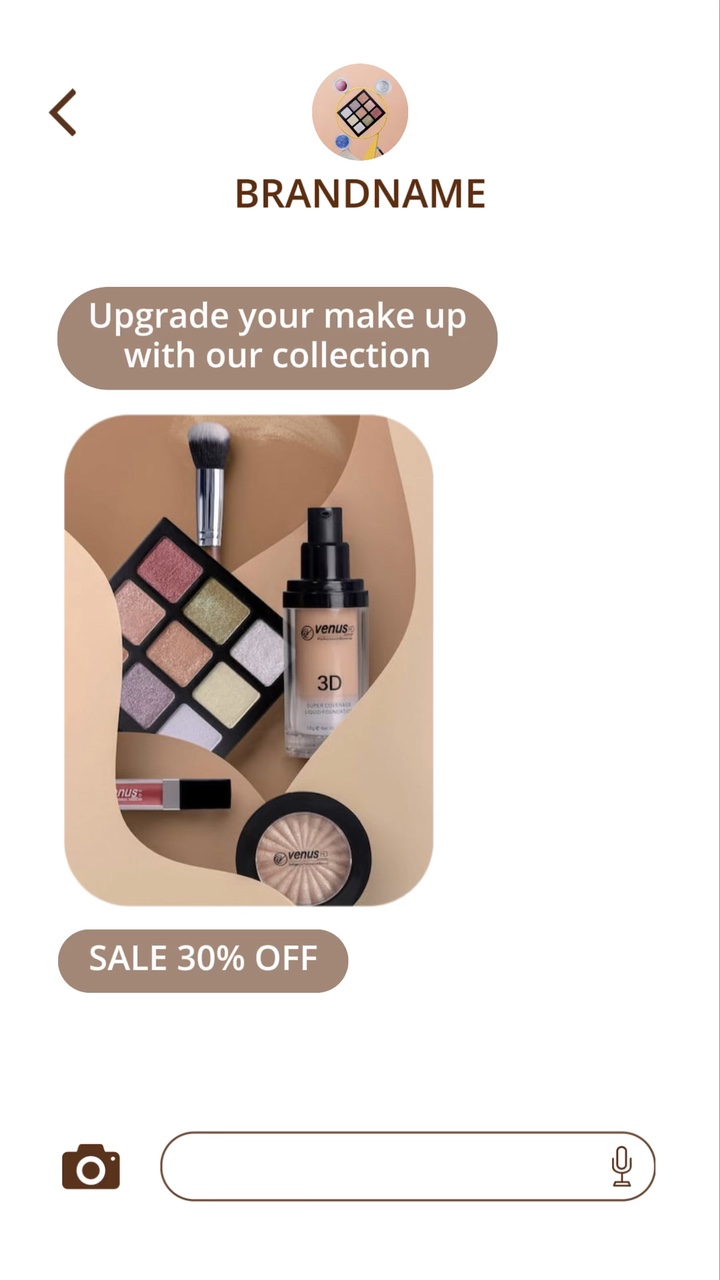 Cosmetics Product Display User Interface TikTok Style