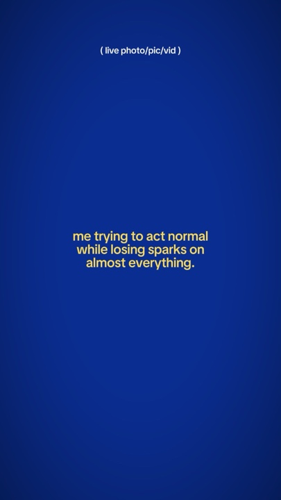 trying to act normal