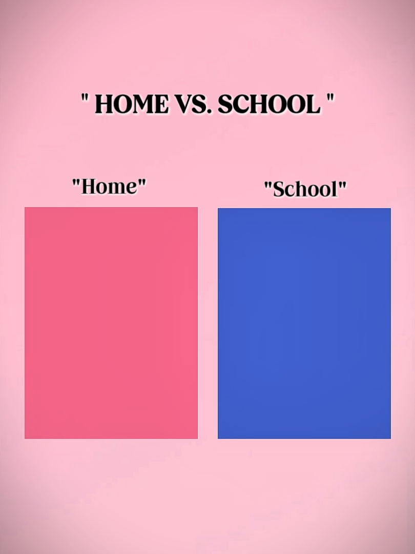 Hogar vs escuela