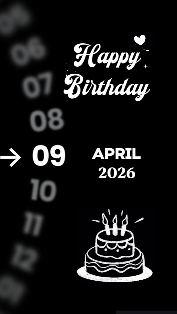 BIRTHDAY 09 APRIL