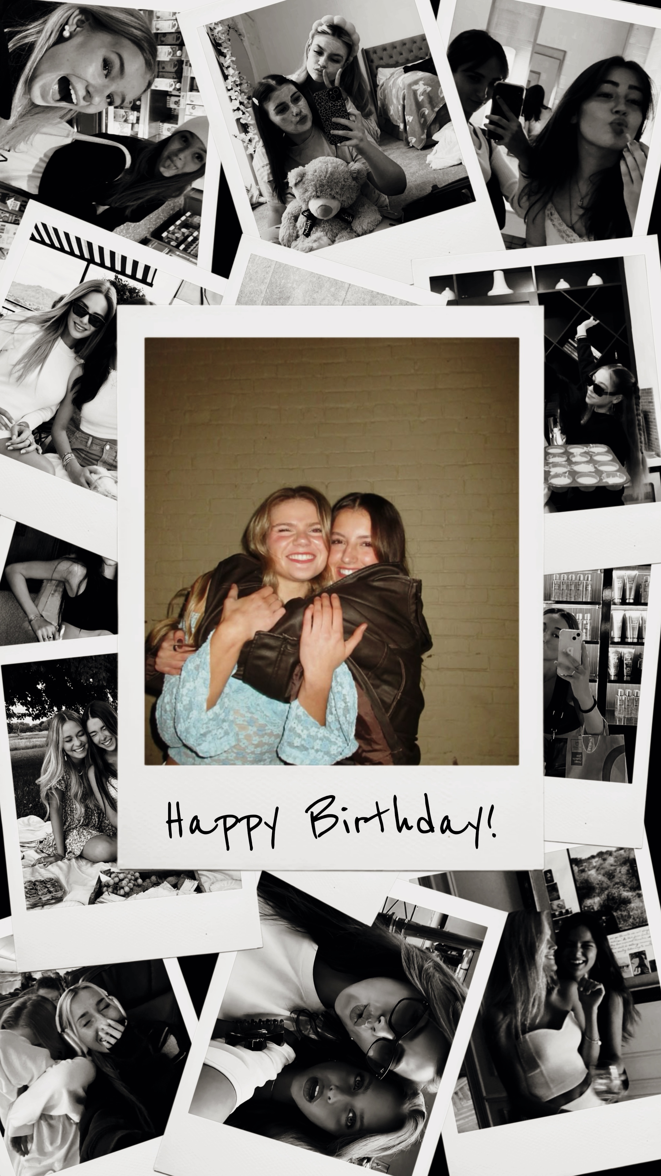 birthday polaroid