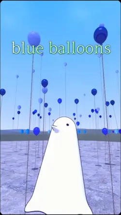 blue balloons