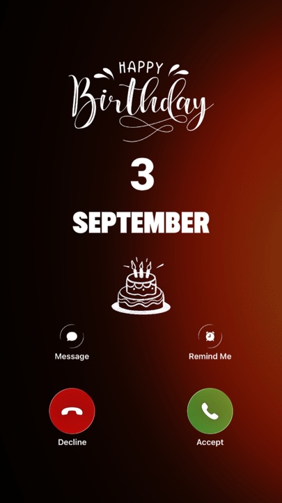 BIRTHDAY 3 SEPTEMBER