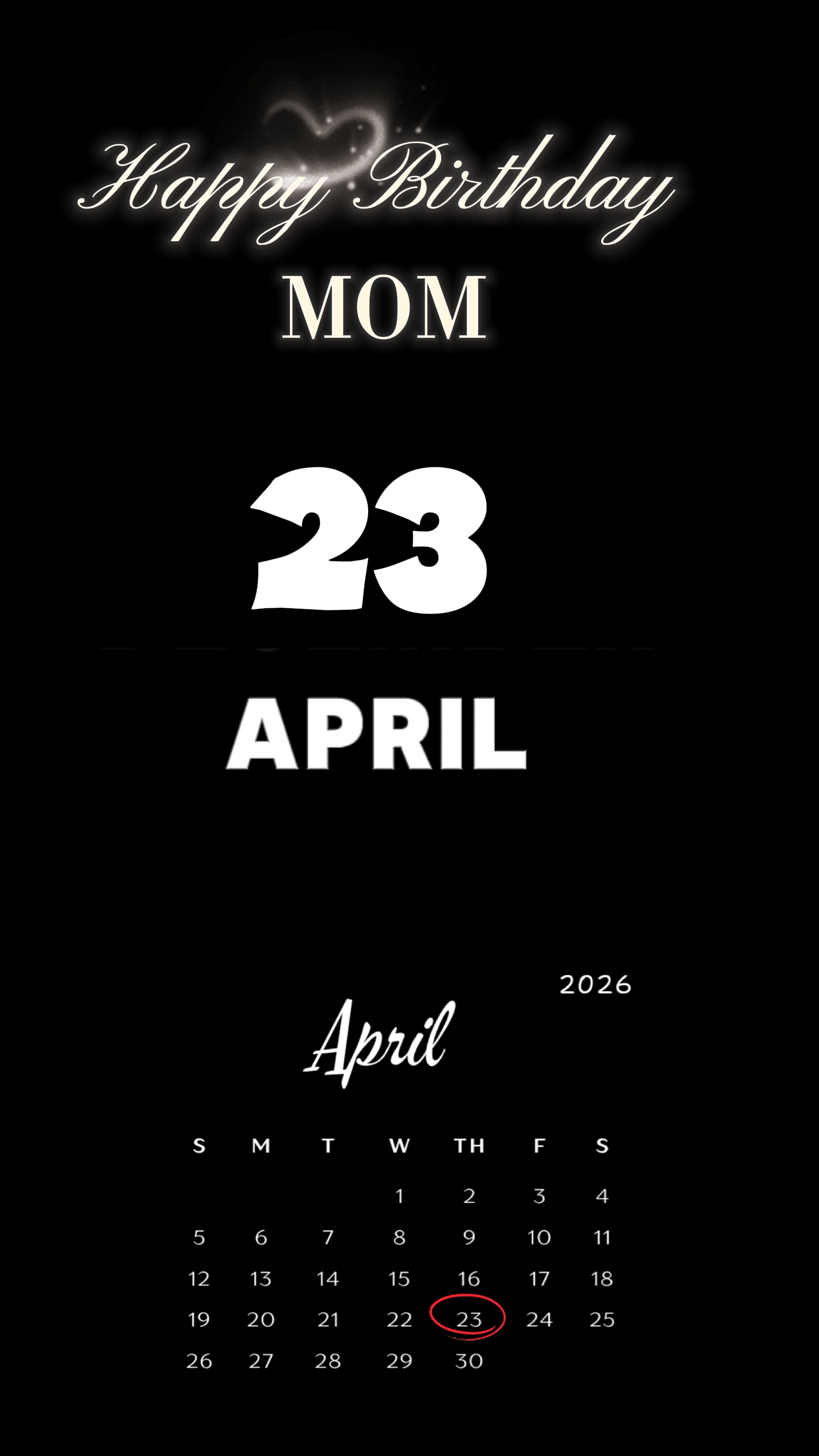 Feliz cumpleaños mamá 23 de abril