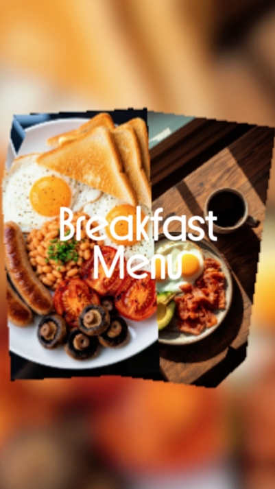 Menú de desayuno