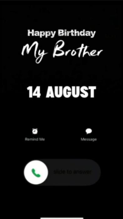 HBD brother 14 Augus