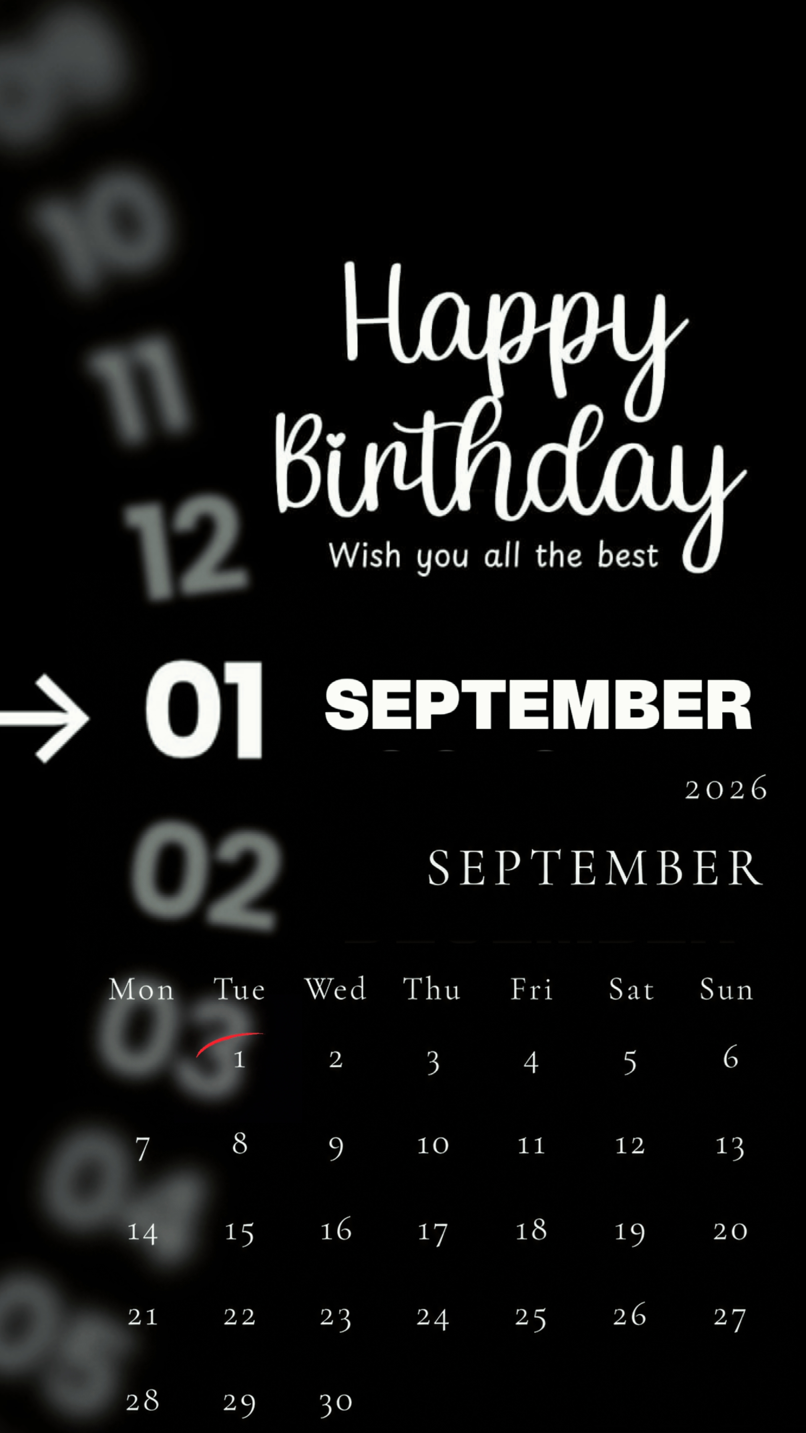 FELIZ CUMPLEAÑOS 01 DE SEPTIEMBRE